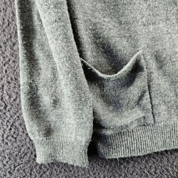 Halston Womens Sweater Gray Size Medium Acrylic/Wool Blend Button Down Pockets - Picture 11 of 12